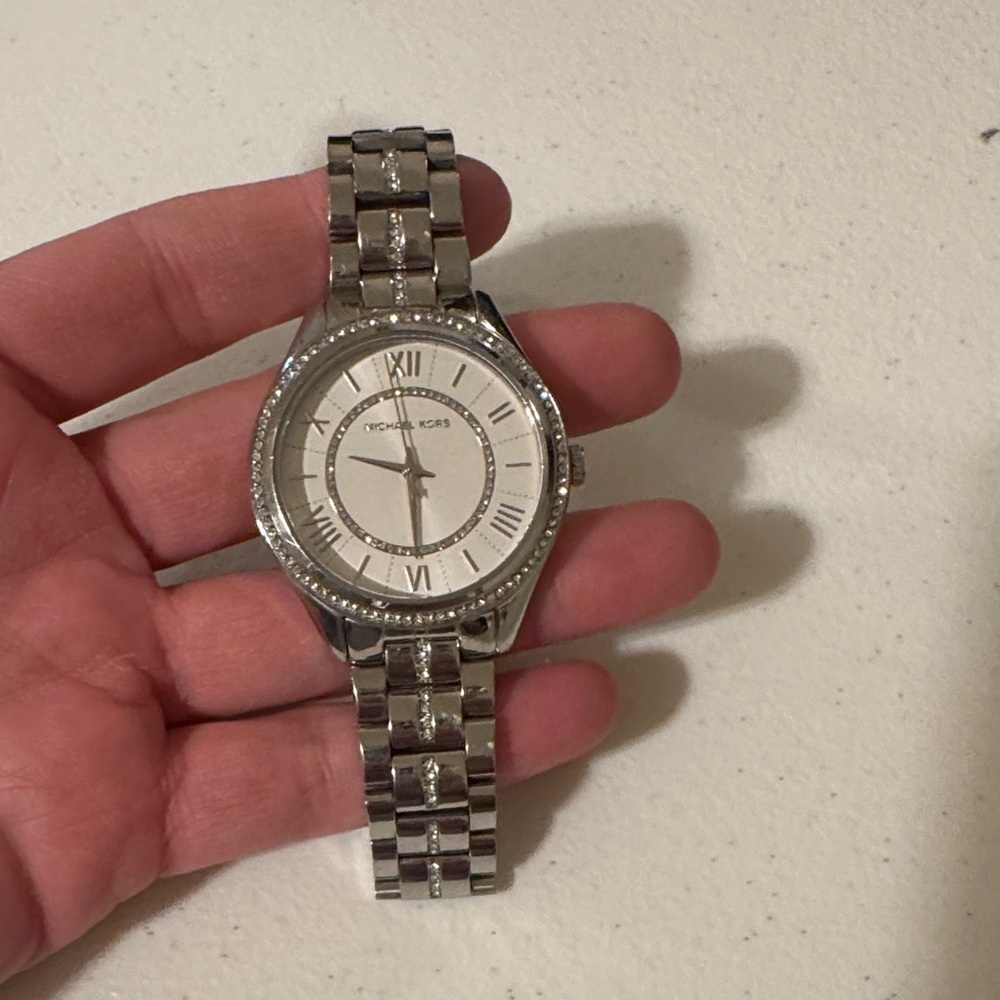 Michael Kors Silver Roman Numeral Watch